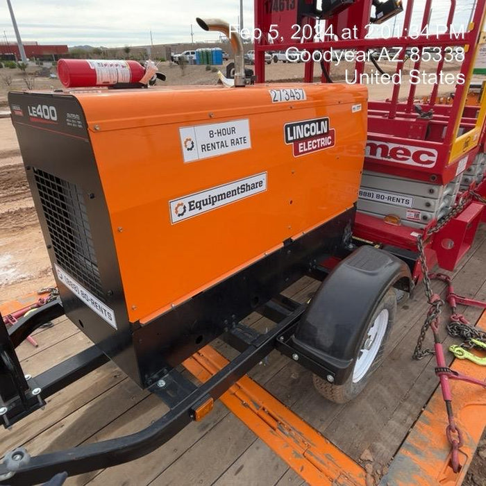 2022 Lincoln Electric LE400 Kubota V1505, Trlr, Cable Rack, Light Kit, ES Decals, T3