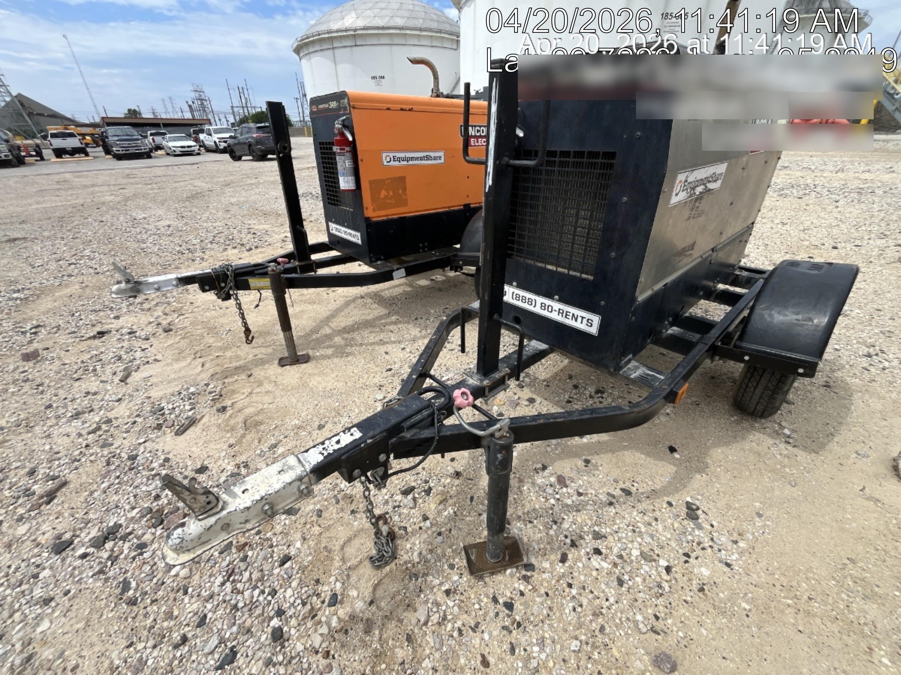 2019 Lincoln Electric Vantage 322 Ready-Pak 3, Two Wheel Trailer, Fender and Light Kit, Cable Rack