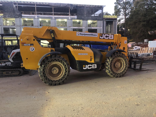 2020 JCB 509-42 Canopy, Solid Tires, Work Lights, Beacon, Aux Hydraulics, Back up Alarm, Lifting Eye, ES Decals