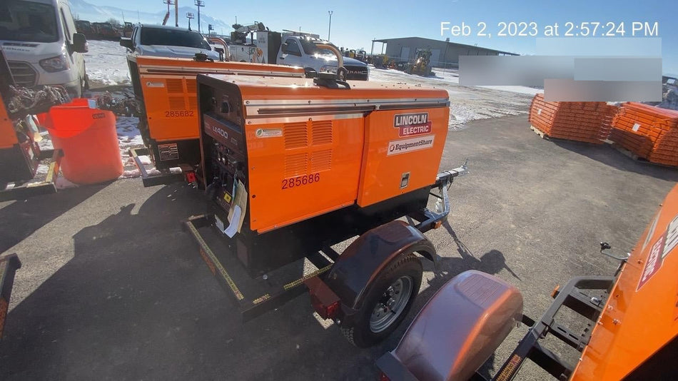2022 Lincoln Electric LE400 Kubota V1505, Trlr, Cable Rack, Light Kit, ES Decals, T3
