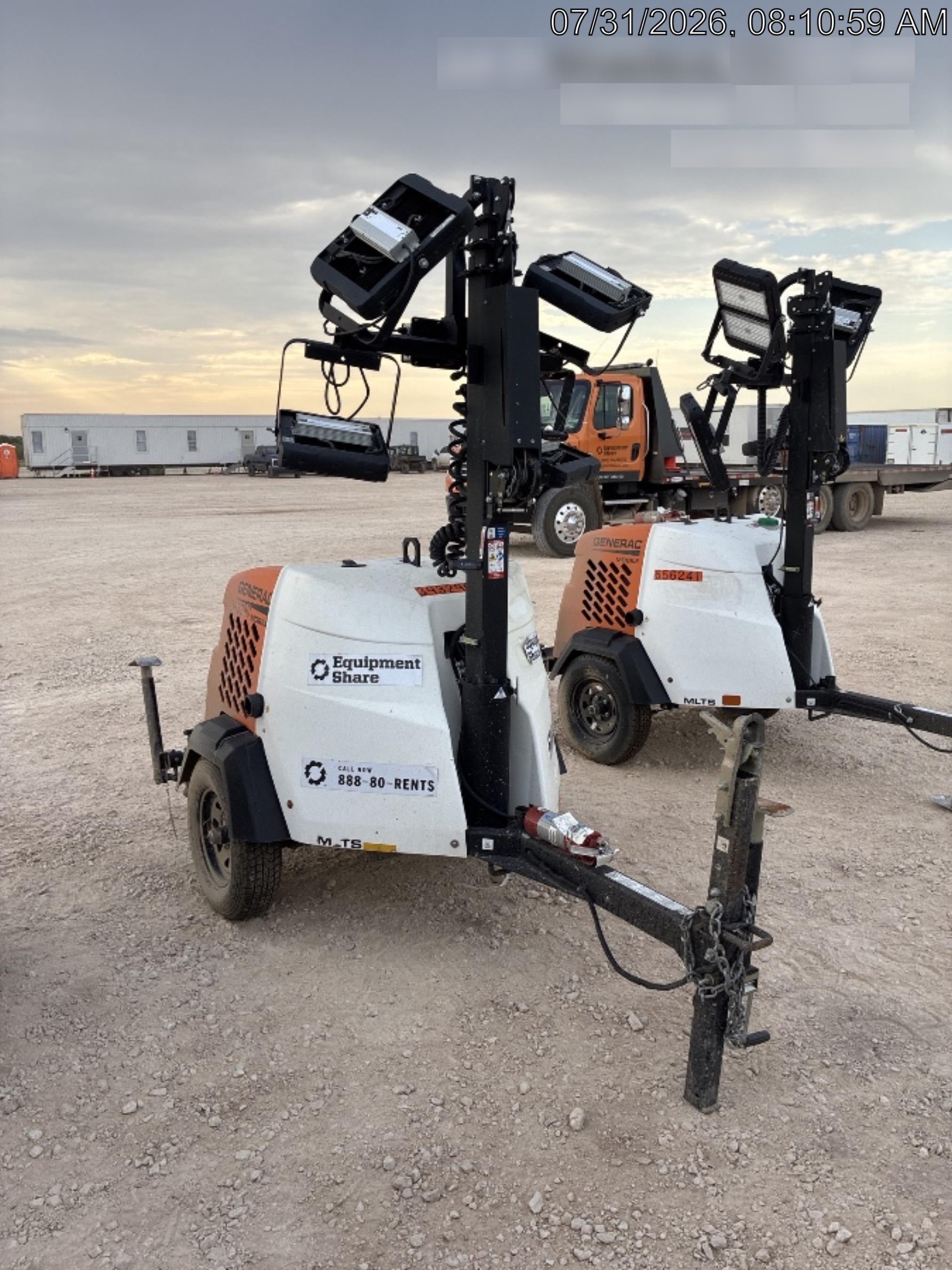2024 Generac MLT2 Diesel, Flex Switch 120V Input, Powerzone Controller, 
(4) 320W LED Lights, 4kW Generator, 39.9 Gal Fuel Tank, 2" Ball, T3
