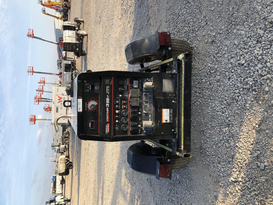 2019 Lincoln Electric Vantage 322 Welder Ready-Pak 3, Two wheel trailer, Fender and Light kit, Cable Rack