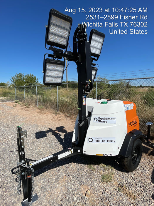 2023 Generac MLT2 Diesel, Flex Switch 120V Input, Powerzone Controller, (4) 320W LED Lights, 4kW Generator, 39.9 Gal Fuel Tank, 2" Ball, T3