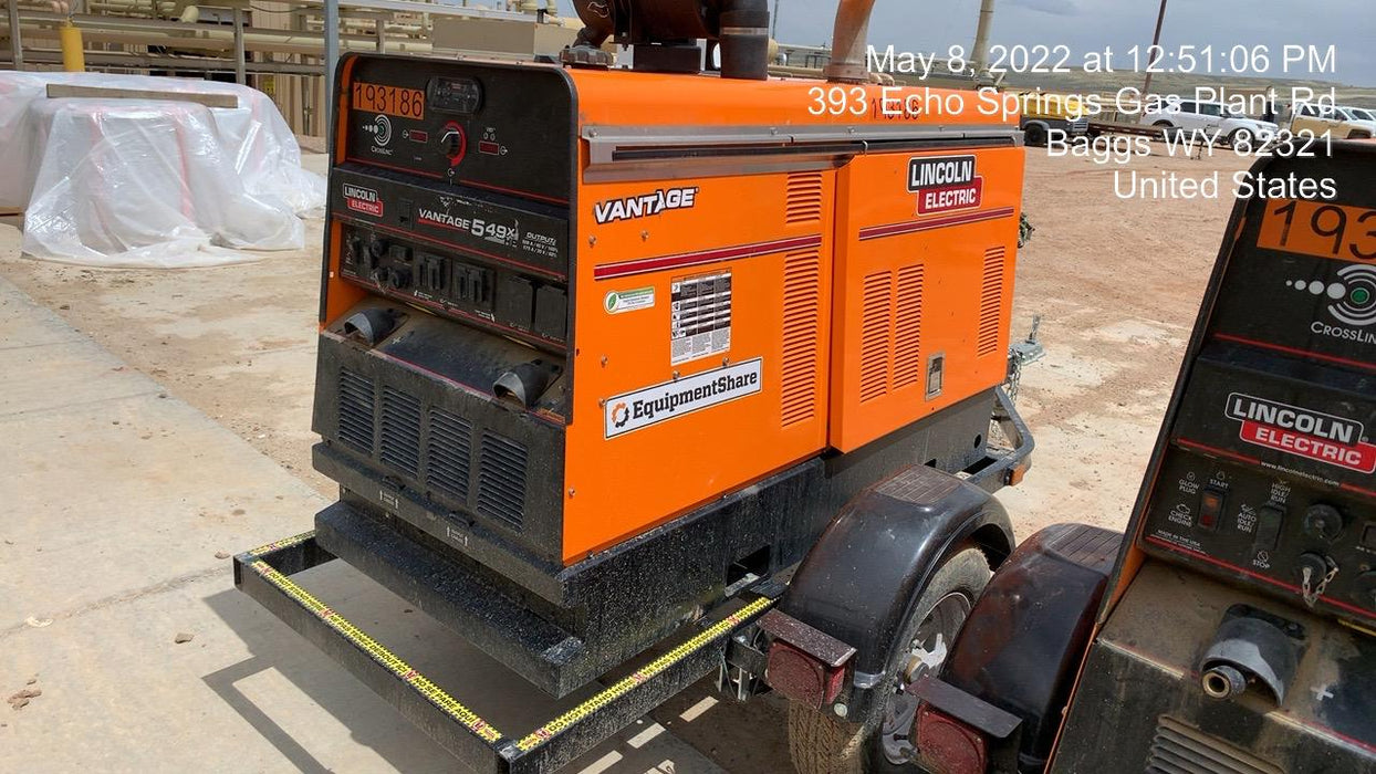 2021 Lincoln Electric Vantage 549X Ready Pak 3, ORANGE (includes trailer, cable rack, fender light kit)