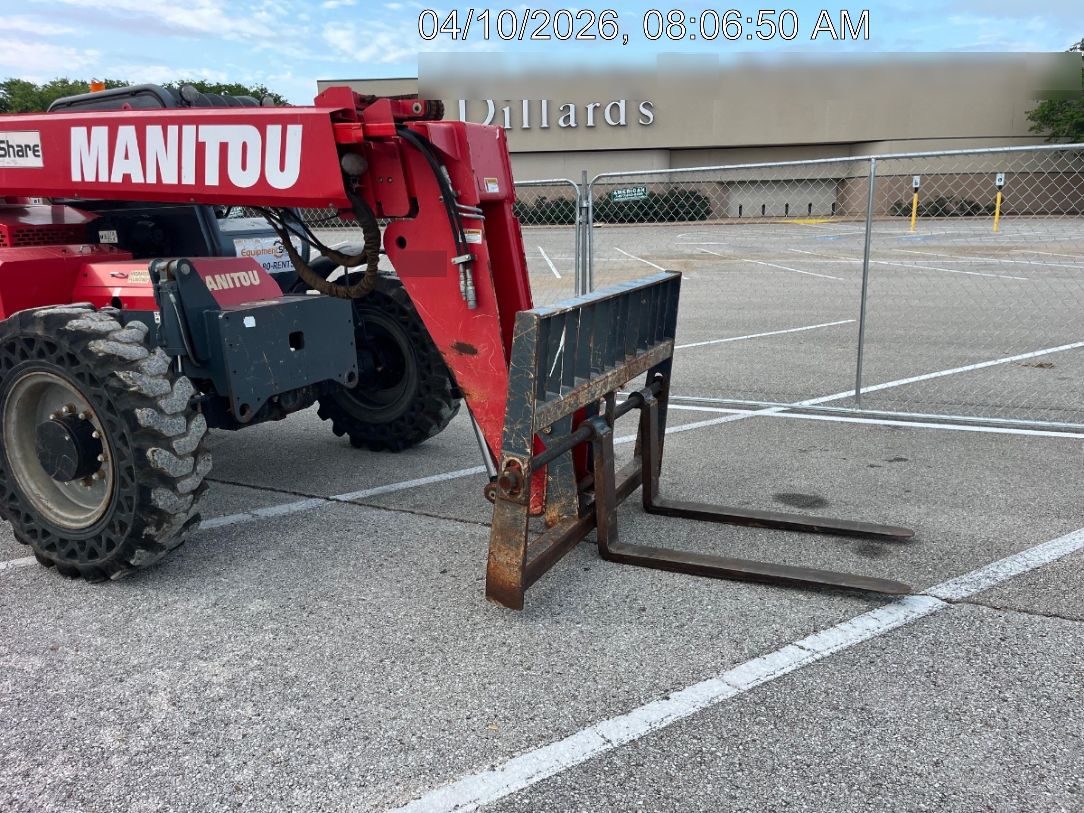 2018 Manitou MTA8044 MTA 8044 - 74 HP T4, Canopy, Worklights/Strobe, Beacon, 66" Carriage, 48" Forks, Solid Tires, Lift Hook, Aux Hydraulics