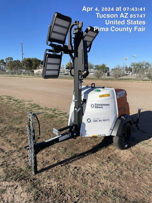 2024 Generac MLT2 Diesel, Flex Switch 120V Input, Powerzone Controller, 
(4) 320W LED Lights, 4kW Generator, 39.9 Gal Fuel Tank, 2" Ball, T3