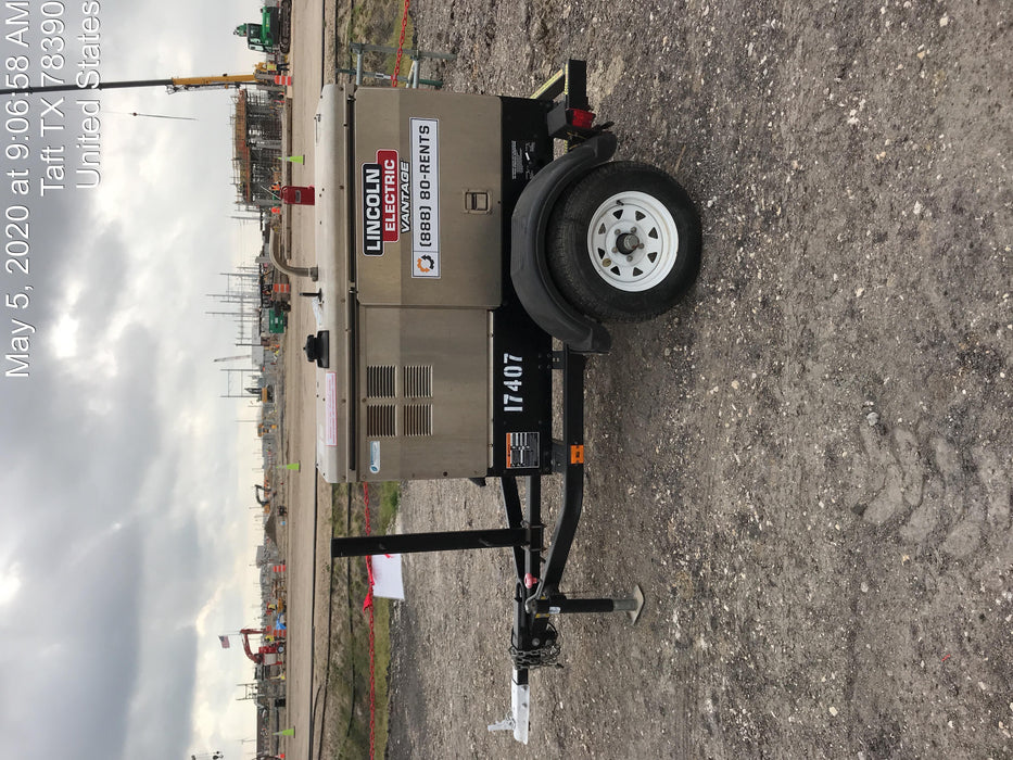2018 Lincoln Electric Vantage 322 Lincoln Vantage 322 Welder Ready Pak 3 - Vantage 322, Trailer, Fender and light kit, Cable rack