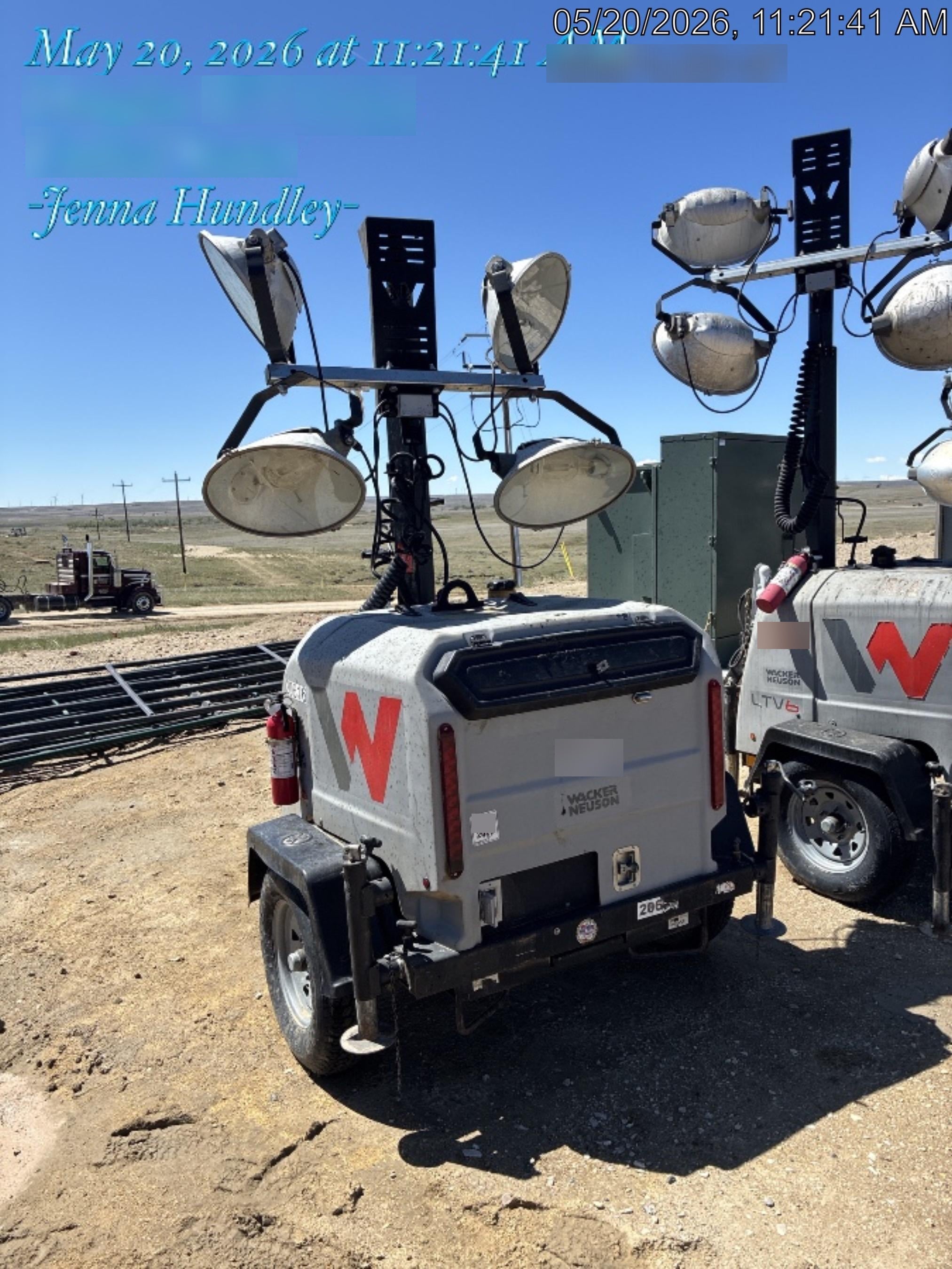 2018 Wacker Neuson LTV6L-MH Wacker Neuson LTV6L Mobile Light Tower w/Fuel Level Sensor Installed
