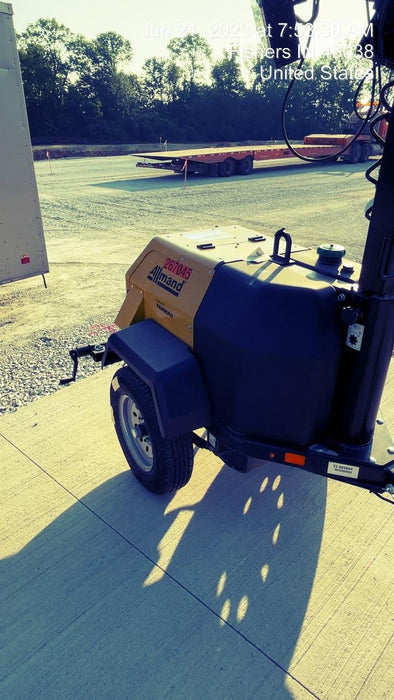 2022 Allmand NLV3GR (4) LED Light Fixture 350W, 23' Vertical Mast, 3kW Prime, Towable, ES Decals, T3