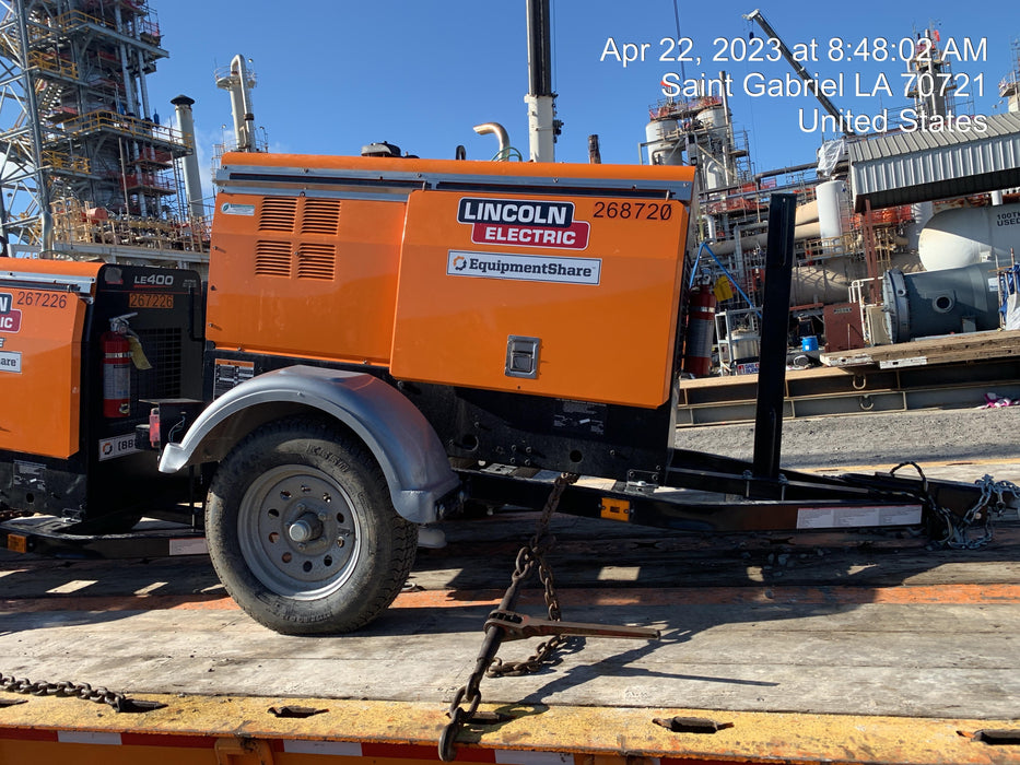 2022 Lincoln Electric LE400 Kubota V1505, Trlr, Cable Rack, Light Kit, ES Decals, T3