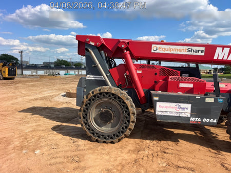 2018 Manitou MTA8044 MTA 8044 - 74 HP T4, Canopy, Worklights/Strobe, Beacon, 66" Carriage, 48" Forks, Solid Tires, Lift Hook, Aux Hydraulics
