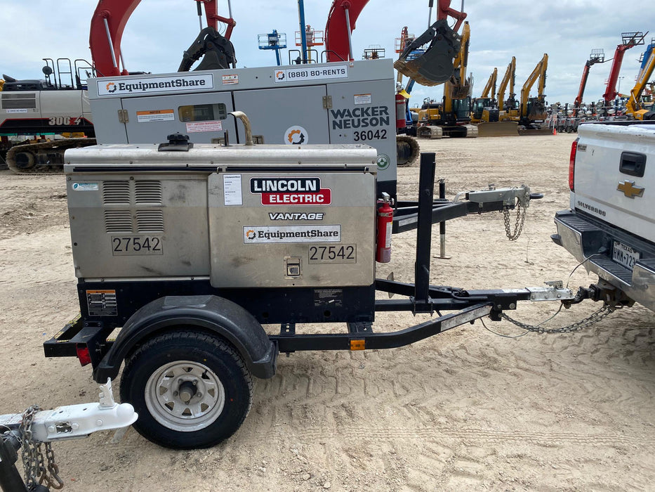 2019 Lincoln Electric Vantage 322 Lincoln Vantage 322 Welder w/Trailer, Light Kit, Cable Rack