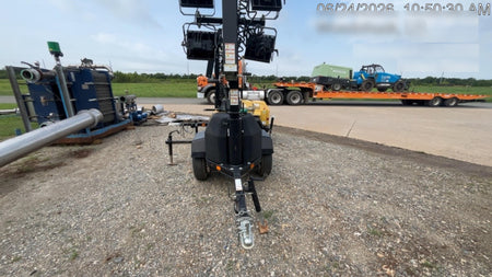 2022 Allmand NLV3GR (4) LED Light Fixture 350W, 23' Vertical Mast, 3kW Prime, Towable, Deep Sea L401, Leveling Jacks, Yanmar T4F 5.8hp