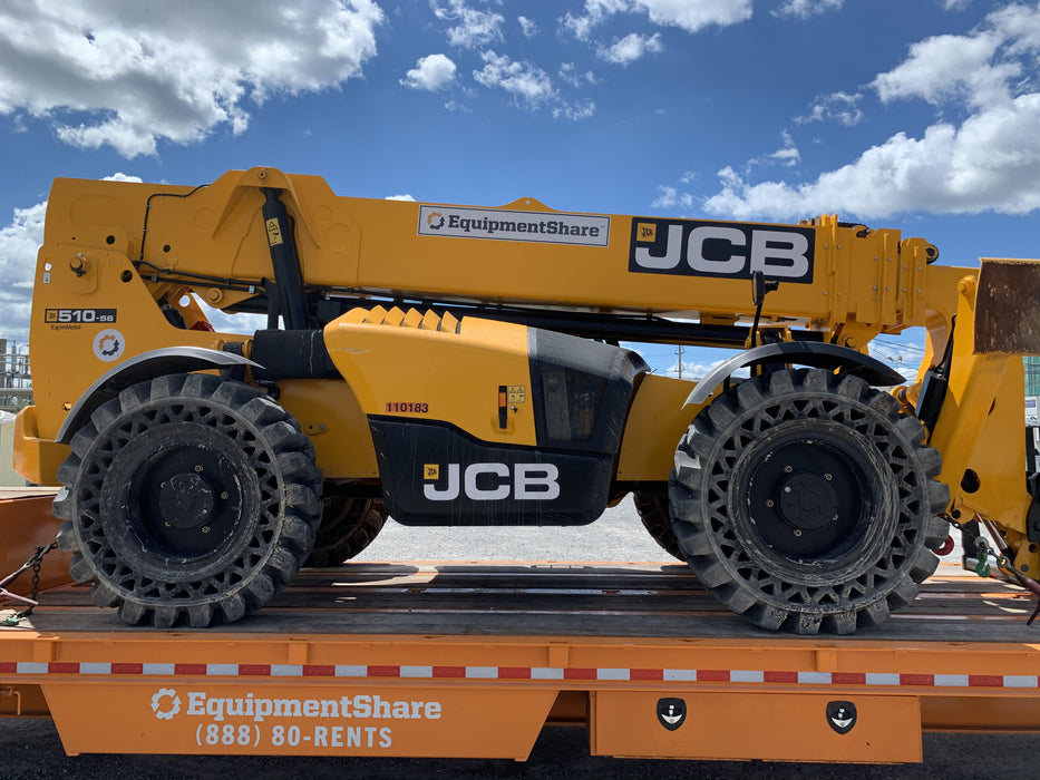 2020 JCB 510-56 Canopy, Solid Tires, Work Lights, Beacon, Aux Hydraulics, Back up Alarm, Lifting Eye, ES Decals