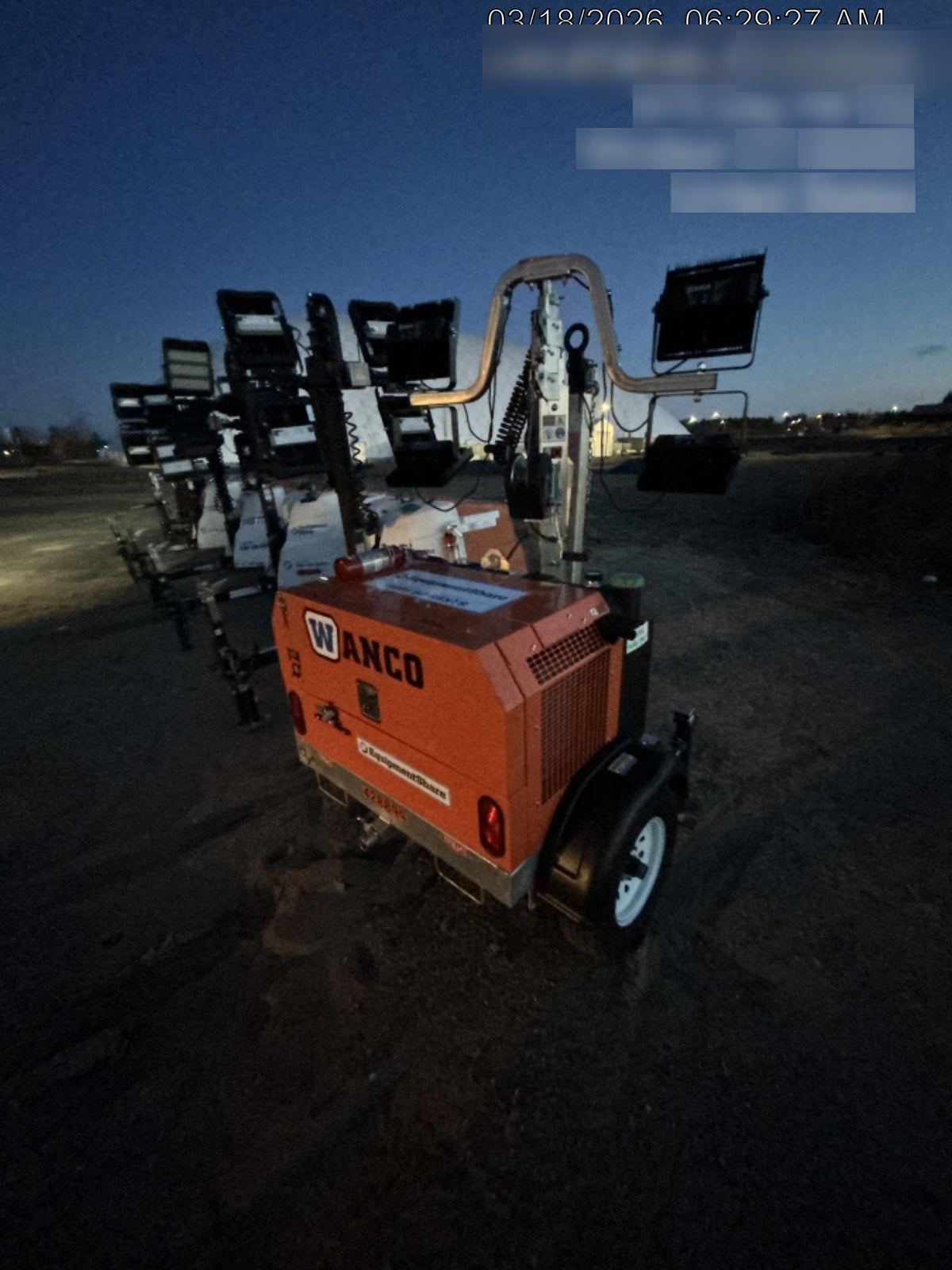 2024 Wanco WLTT-4MM4K Diesel, Deep Sea Controller, Shore Power Plug, Auto Start, (4) 350W LED Floodlights, 4kW Generator, 60 Gal Fuel Tank, 2" Ball, T3