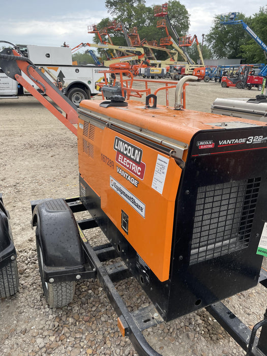 2021 Lincoln Electric Vantage 322 Vantage 322 Ready Pak 3 w/ Decals, ORANGE (includes trailer, cable rack, fender light kit) NO Telematics