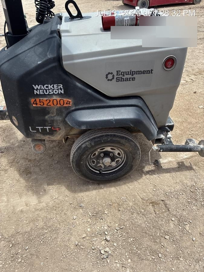 2024 Wacker Neuson LTT4 Diesel, Kohler KDW702, Deep Sea Controller, Auto Start, LED 320W, Bypass Outlet, T3