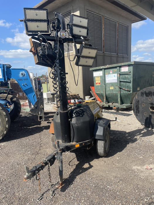 2022 Allmand NLV3GR (4) LED Light Fixture 350W, 23' Vertical Mast, 3kW Prime, Towable, Deep Sea L401, Leveling Jacks, Yanmar T4F 5.8hp