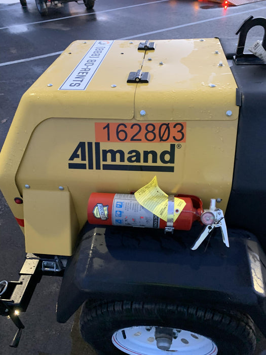 2021 Allmand NLV3GR (4) LED Light Fixture 350W, 23' Vertical Mast, 3kW Prime, Towable, Deep Sea L401, Leveling Jacks, Yanmar T4F 5.8hp