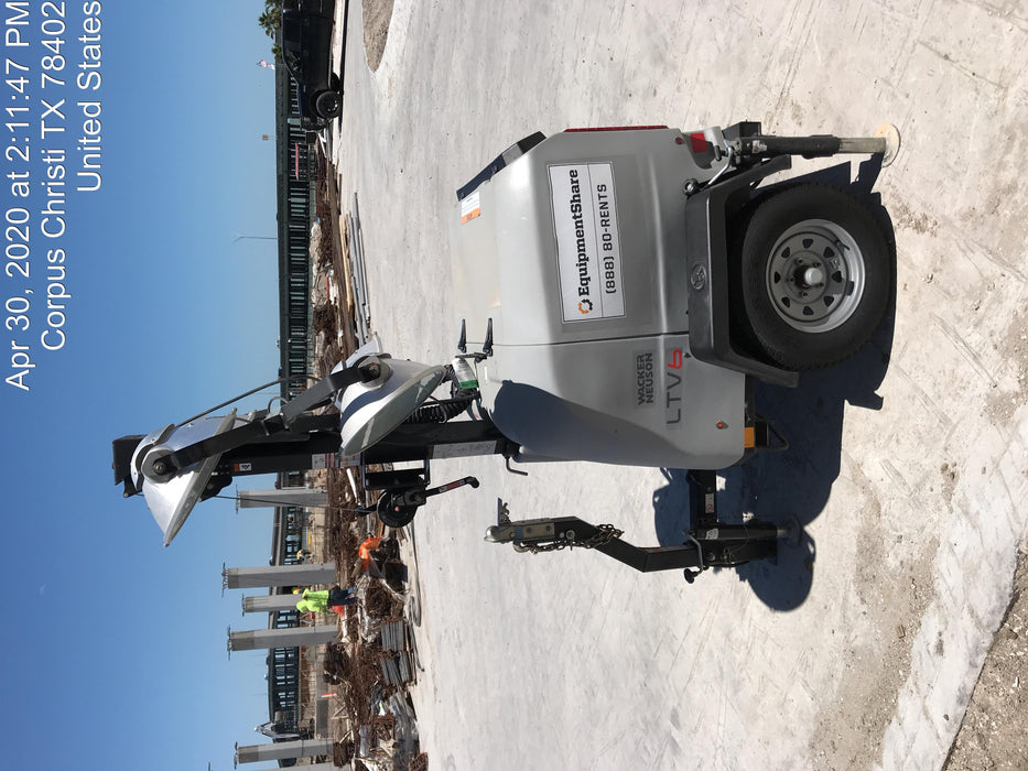 2019 Wacker Neuson LTV6L-MH Wacker Neuson LTV6L Mobile Light Tower w/Fuel Level Sensor Installed