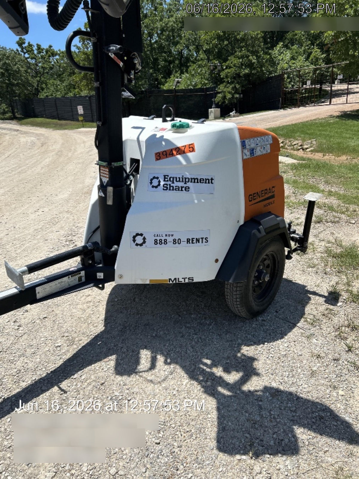 2023 Generac MLT2 Diesel, Flex Switch 120V Input, Powerzone Controller, (4) 320W LED Lights, 4kW Generator, 39.9 Gal Fuel Tank, 2" Ball, T3