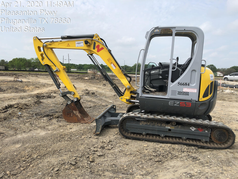 2020 Wacker Neuson EZ53 MX,TRK,LGD,CNPY,PC w/QC Coupler, 12"/18"/24" HD Buckets