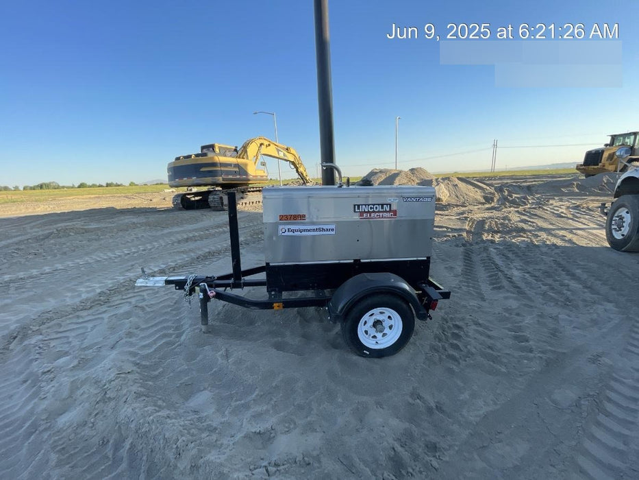 2022 Lincoln Electric Vantage 322 Trlr Mounted, Cable Rack, Light Kit