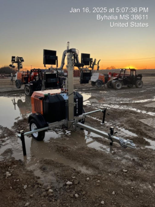 2024 Wanco WLTT-4MM4K Diesel, Mitsubishi L2E, 9.0HP @1800 rpm, Deep Sea Controller, Shore Power Plug, Auto Start, (4) 350W LED Floodlights, 4kW Generator, 60 Gal Fuel Tank, 2" Ball, T3