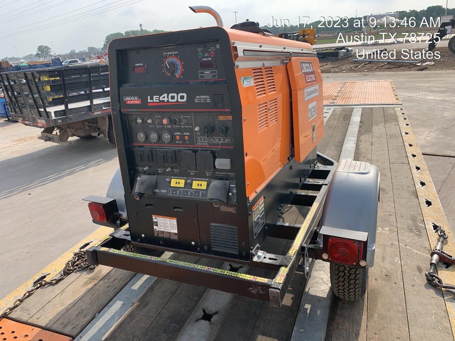 2022 Lincoln Electric LE400 Kubota V1505, Trlr, Cable Rack, Light Kit, ES Decals, T3