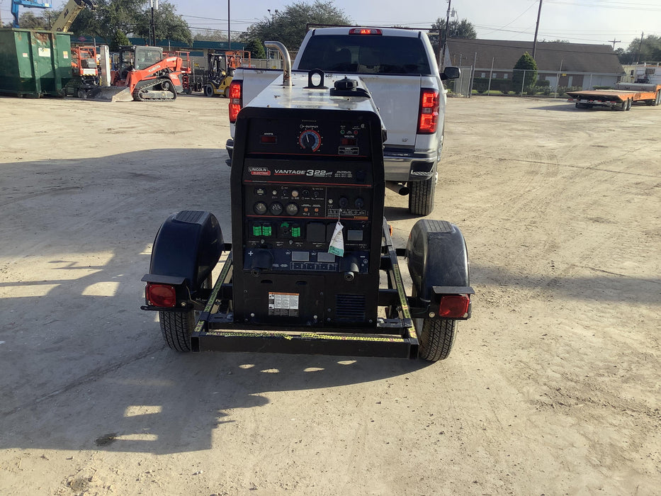 2019 Lincoln Electric Vantage 322 Welder Ready-Pak 3, Two wheel trailer, Fender and Light kit, Cable Rack