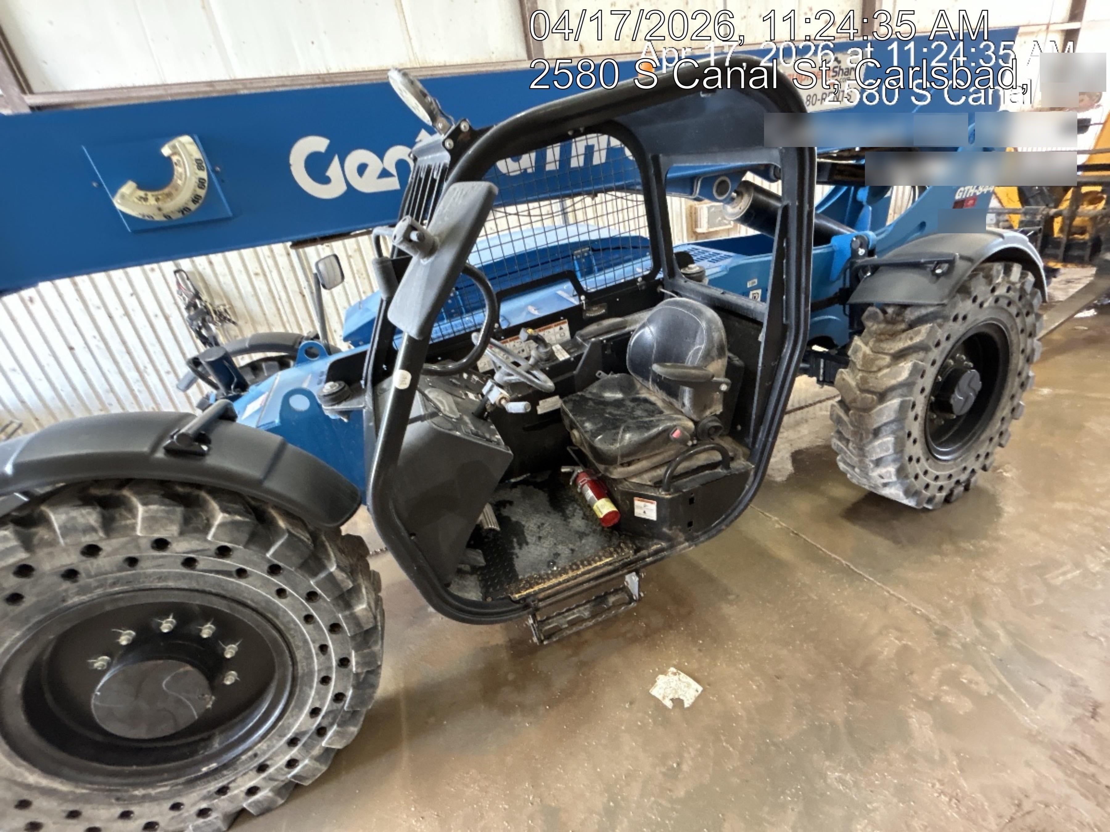 2018 Genie GTH-844 GTH-844 w/Open ROPS, Solid Tires, beacon/work lights, 60" carriage/forks
