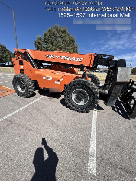 2018 Skytrak 10054 Skytrak 10054 10K Telehandler w/Open ROPS Solid Tires, LED Work Lights, Rotating Beacon, 60" Carriage/60" Forks