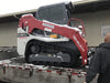 2019 Takeuchi TL10V2-CR Cab/Heat/AC, Rubber Tracks, Backup Alarm, Front & rear working Lights, Auxiliary Hydraulics, 2 Speed Travel, Engine Monitoring System, Hydraulic universal quick hitch w/76" HD dirt bucket with 8 teeth, 20.3 cubic feet capacity, 48" Pallet forks and frame