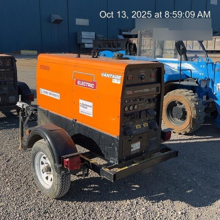 2021 Lincoln Electric Vantage 322 Vantage 322 Ready Pak 3 w/ Decals, ORANGE (includes trailer, cable rack, fender light kit) NO Telematics