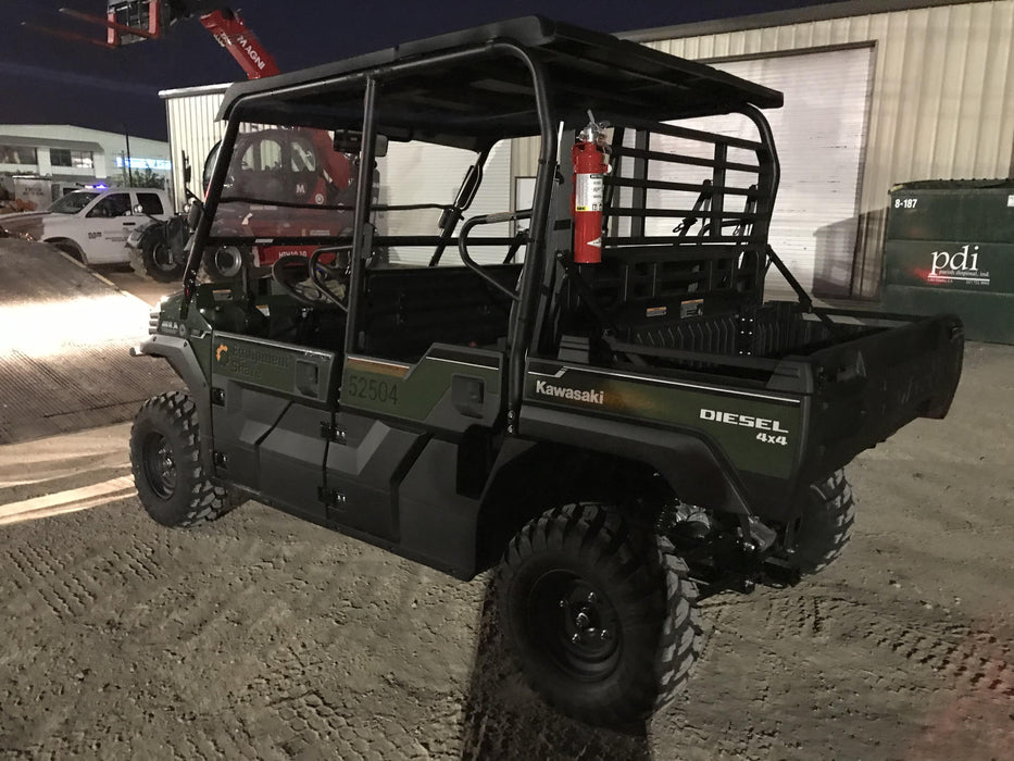 2019 Kawasaki Mule PRO-DXT Standard Options, Backup Alarm, Beacon, Plastic Hard Top, Poly Windshield, Horn Kit