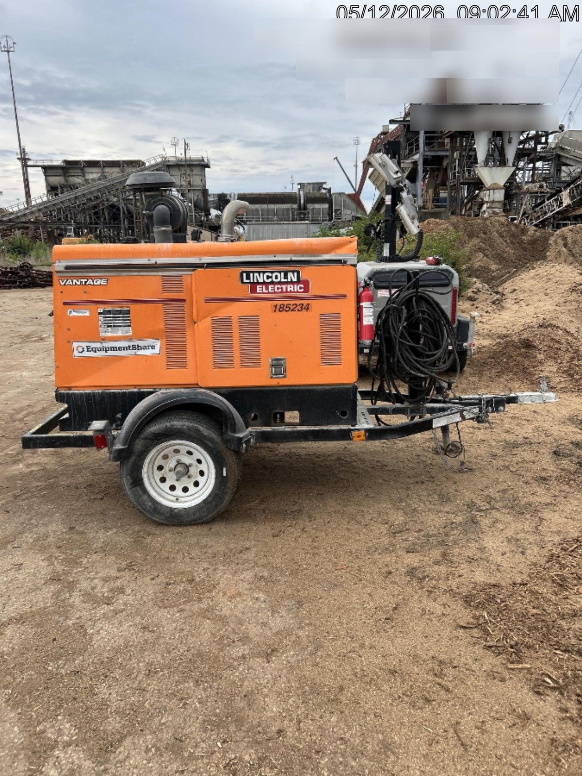 2021 Lincoln Electric Vantage 549X Ready Pak 3, ORANGE (includes trailer, cable rack, fender light kit)