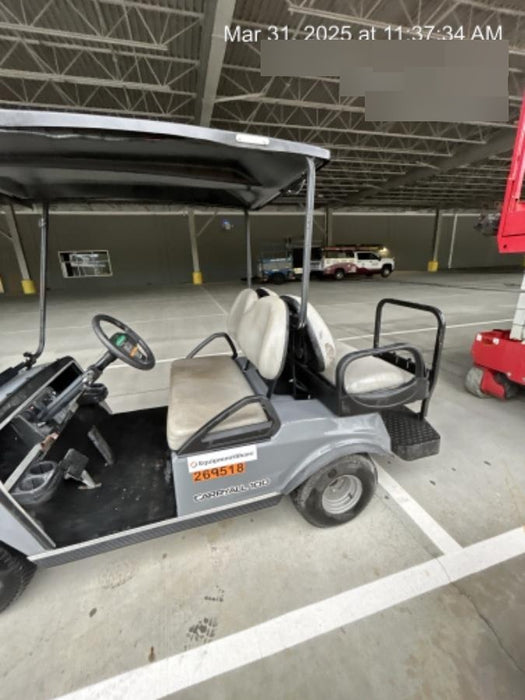 2022 Club Car CA100E Canopy, Fold down Windshield, Beacon, Back up Alarm, All-Trail Trials, HD 8 V Batteries, Trailer Hitch and Ball