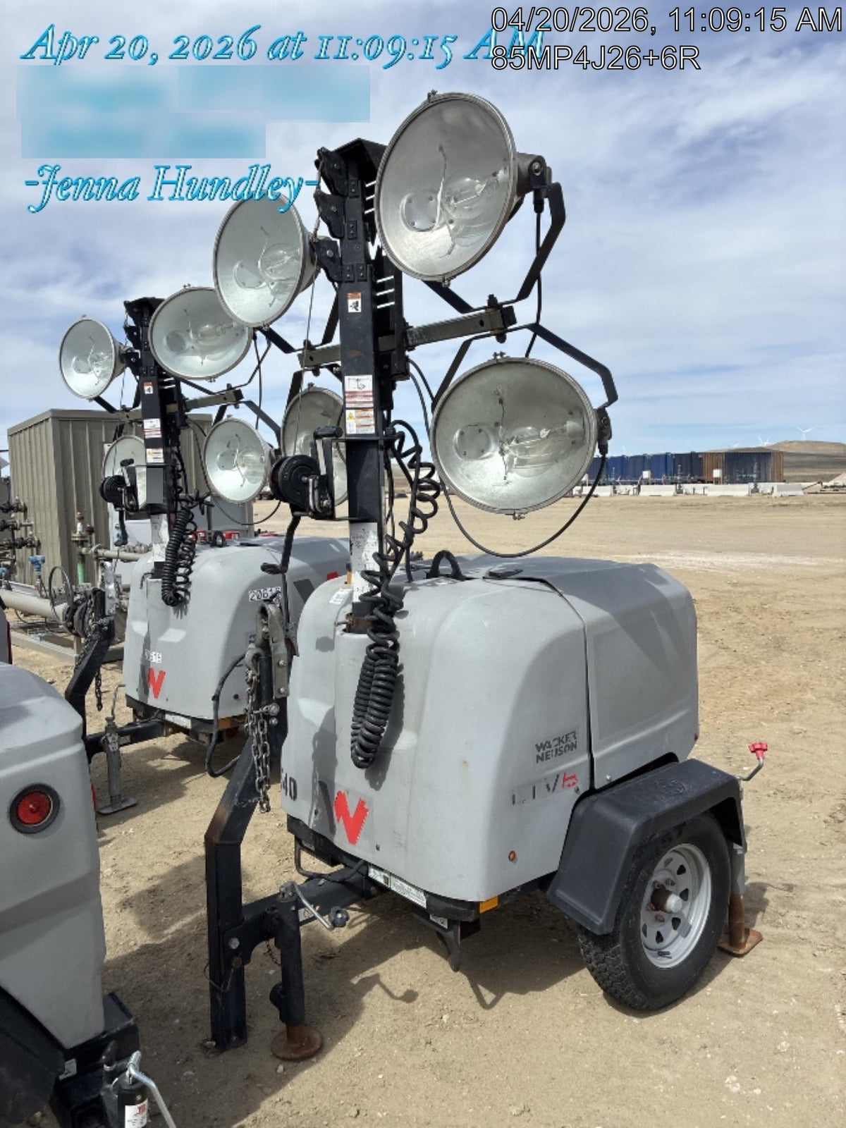 2018 Wacker Neuson LTV6K-MH Wacker Neuson LTV6K Mobile Light Tower w/Fuel Level Sensor Installed