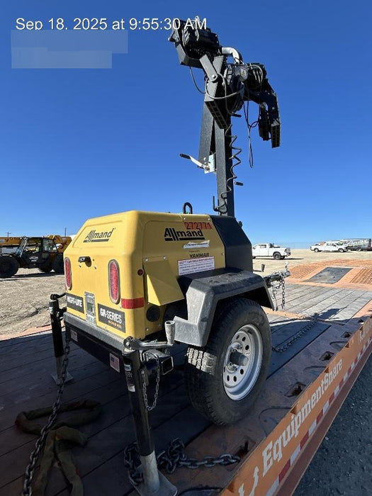 2022 Allmand NLV3GR (4) LED Light Fixture 350W, 23' Vertical Mast, 3kW Prime, Towable, ES Decals, T3