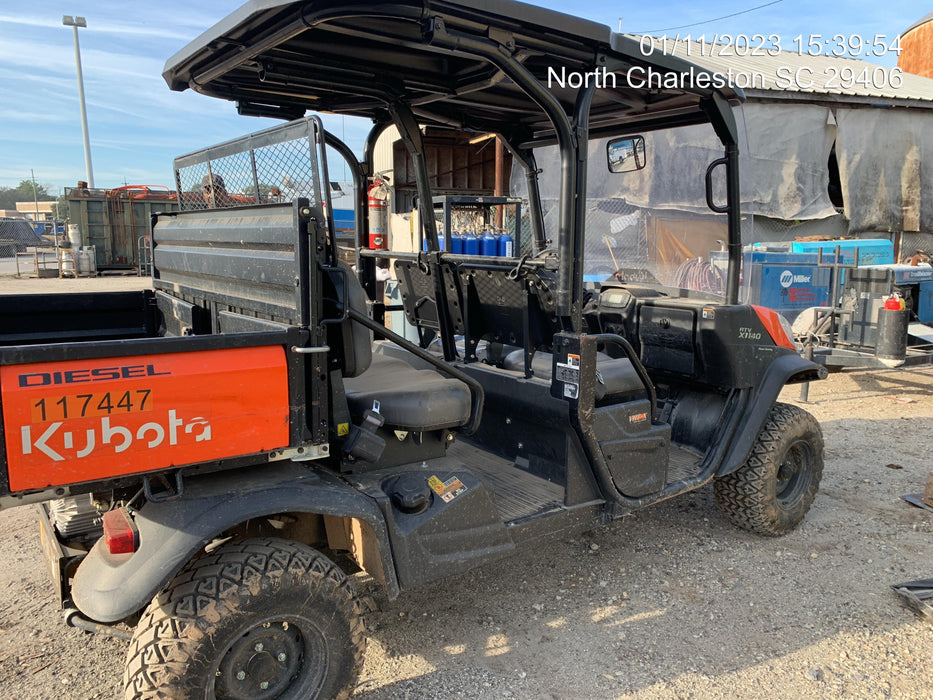 2020 Kubota RTV-X1140W-H 4wd Utility Cart, 4 Seat, Diesel, LED Strobe, Windshield Tempered Glass, Plastic Canopy, Wire Harness Kit, Backup Alarm