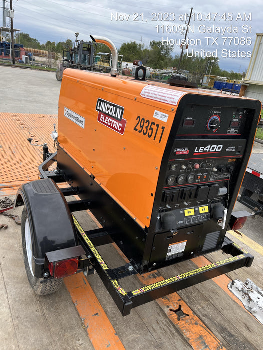 2022 Lincoln Electric LE400 Kubota V1505, Trlr, Cable Rack, Light Kit, ES Decals, T3