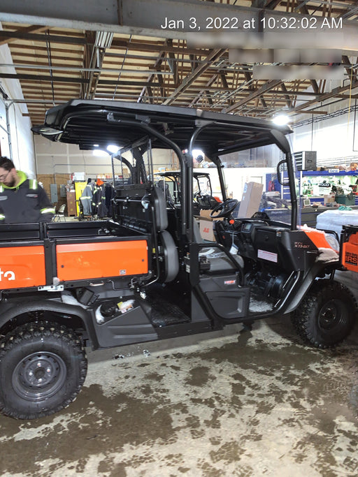 2022 Kubota RTV-X1140W-H Plastic Canopy, Windshield Acrylic Clear, LED Strobe Light, Wire Harness Kit, Back up Alarm