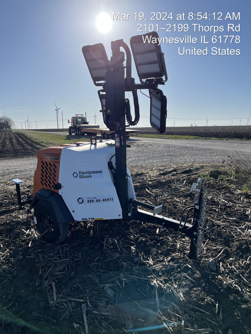 2024 Generac MLT2 Diesel, Flex Switch 120V Input, Powerzone Controller, 
(4) 320W LED Lights, 4kW Generator, 39.9 Gal Fuel Tank, 2" Ball, T3