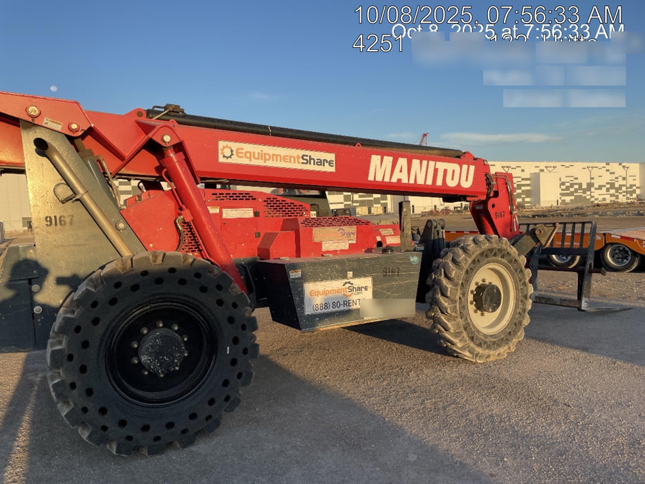 2018 Manitou MTA10055 Manitou MTA 10055 w/Cab/Heat/AC, Work Lights/Strobe, Aux Hyd, Solid Tires, Lift Hook, 66" Carriage, 60" Forks