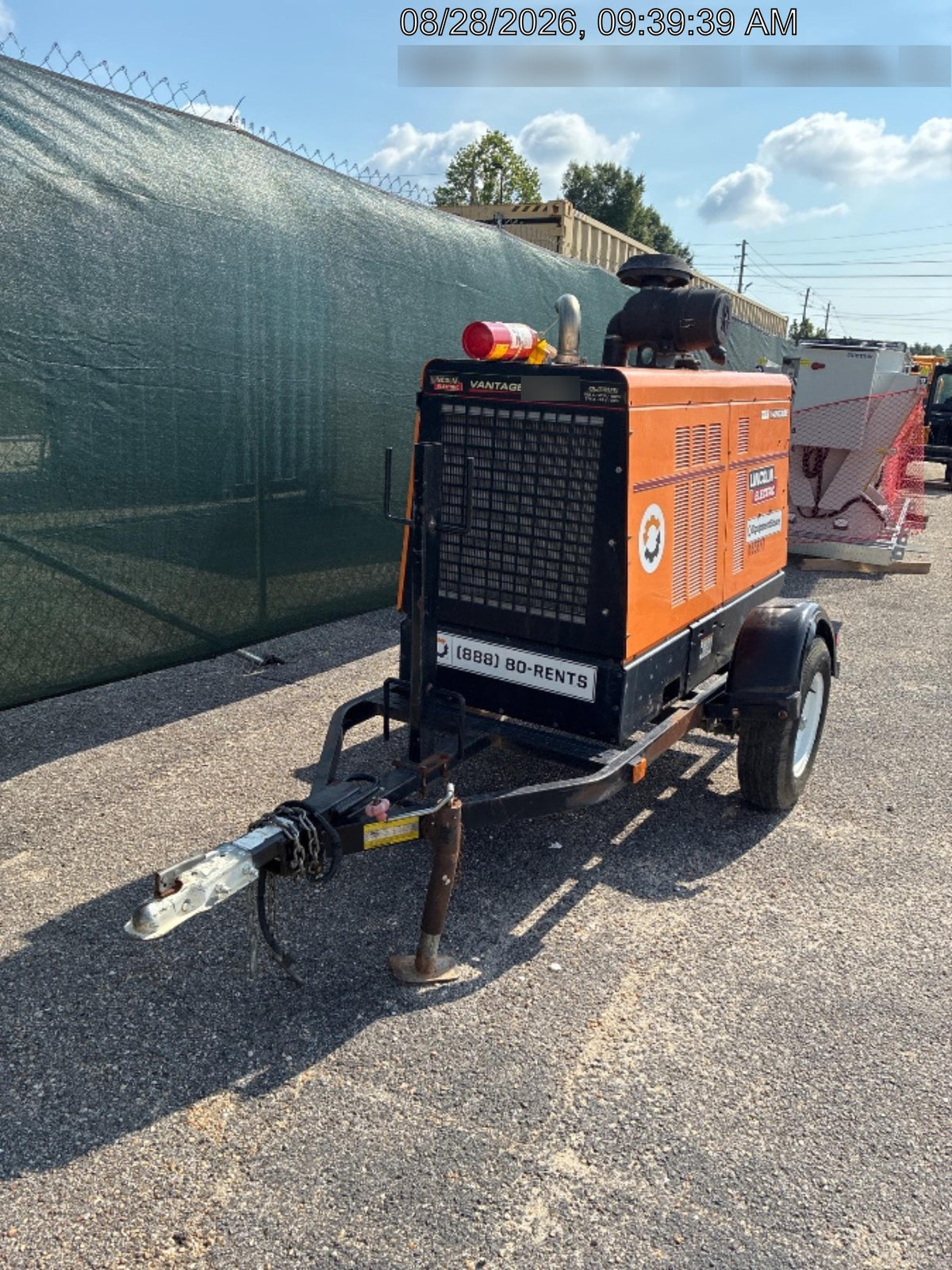 2021 Lincoln Electric Vantage 549X Ready Pak 3, ORANGE (includes trailer, cable rack, fender light kit)