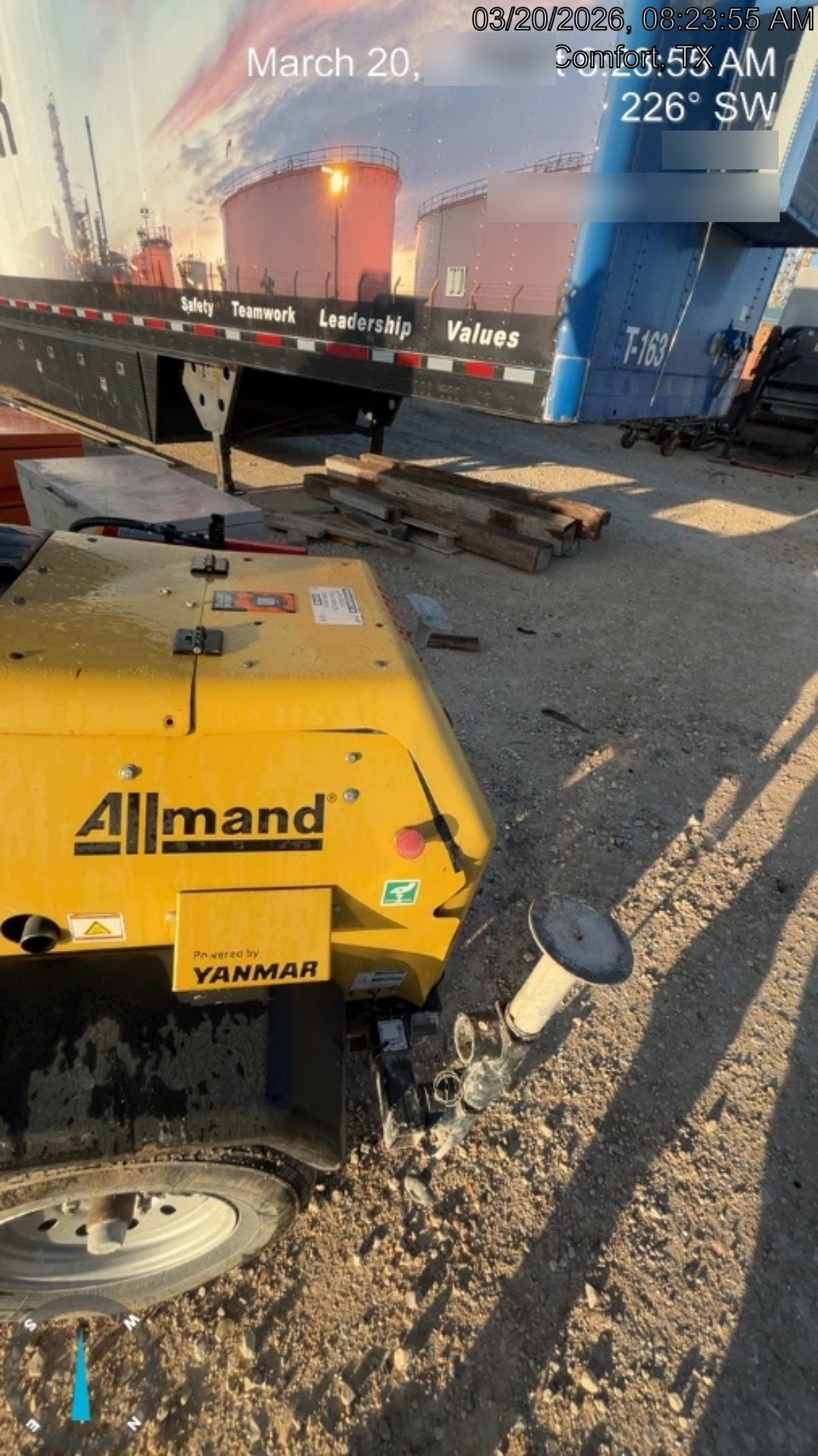 2022 Allmand NLV3GR (4) LED Light Fixture 350W, 23' Vertical Mast, 3kW Prime, Towable, ES Decals, T3