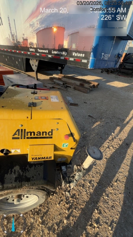 2022 Allmand NLV3GR (4) LED Light Fixture 350W, 23' Vertical Mast, 3kW Prime, Towable, ES Decals, T3
