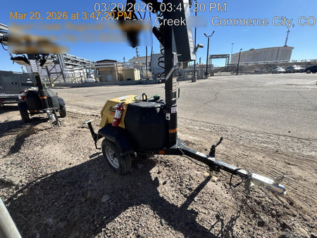 2022 Allmand NLV3GR (4) LED Light Fixture 350W, 23' Vertical Mast, 3kW Prime, Towable, Deep Sea L401, Leveling Jacks, Yanmar T4F 5.8hp