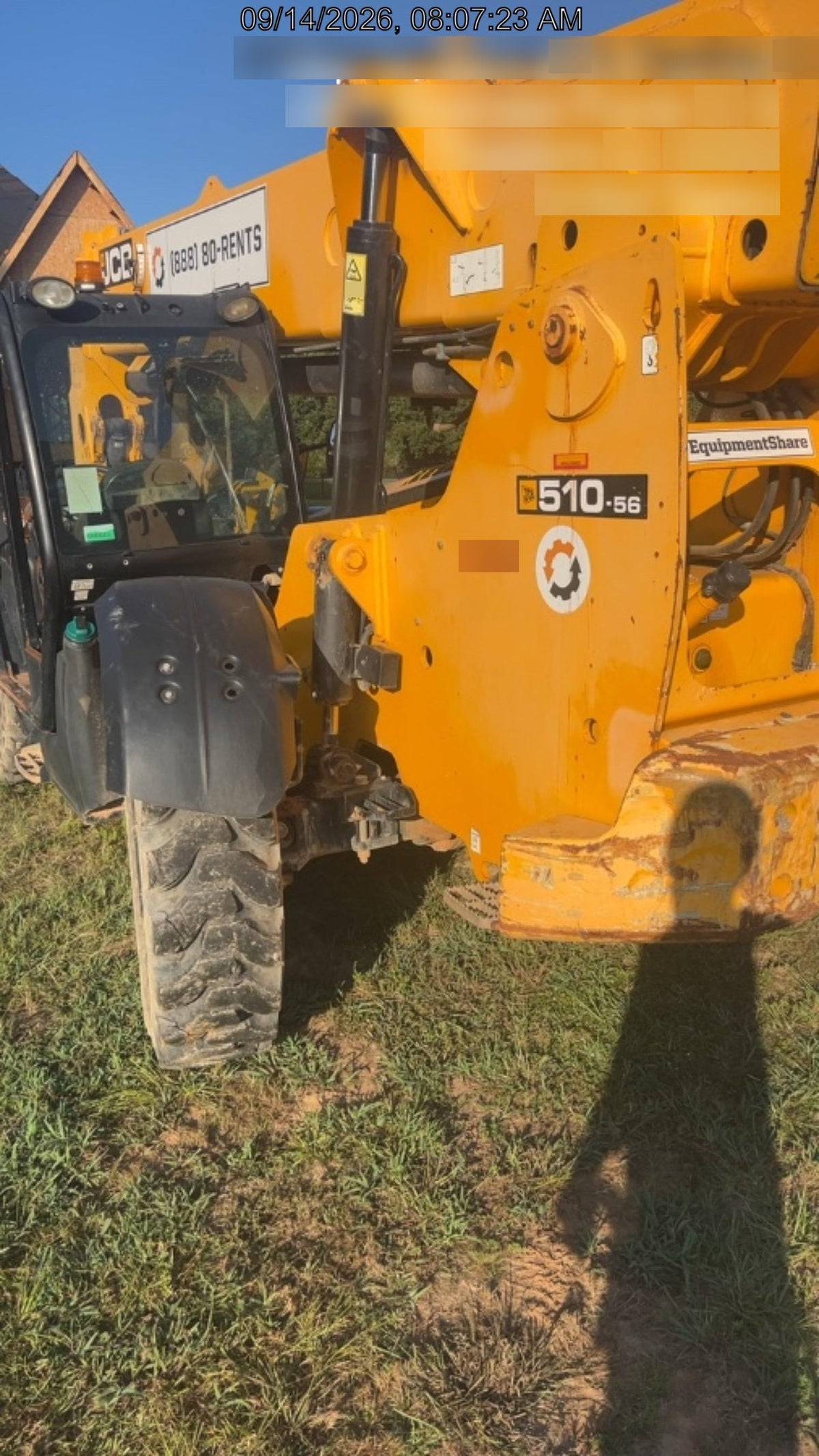 2020 JCB 510-56 Canopy, Solid Tires, Work Lights, Beacon, Aux Hydraulics, Back up Alarm, Lifting Eye, ES Decals