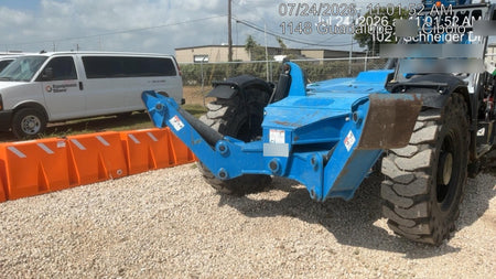2019 Genie GTH-1056 Canopy, Solid RT Tires, LED Work Lights, Beacon 60" QA Carriage, 60" Forks